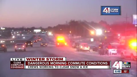 Plow drivers work overnight to clear roadways