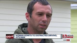 Distracted driver hits man in Council Bluffs
