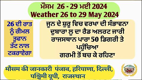 weather up to 29May 2024