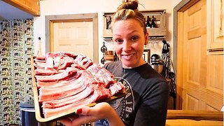 Working on the Cabin Addition! | Butchering & Packaging our Lamb Meat for Storage + Shepherds Pie!