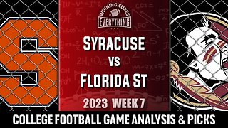 Syracuse vs Florida State Picks & Prediction Against the Spread 2023 College Football Analysis