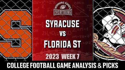 Syracuse vs Florida State Picks & Prediction Against the Spread 2023 College Football Analysis