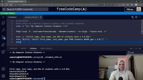 Learn SQL by Building a Student Database Part 2 | FreeCodeCamp