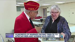 Hundreds of Marines paying tribute to African men and women who served