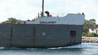 Calumet 630ft 192m Bulk Carrier Cargo Ship In Great Lakes