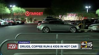 Woman arrested after leaving kids in hot car to get coffee