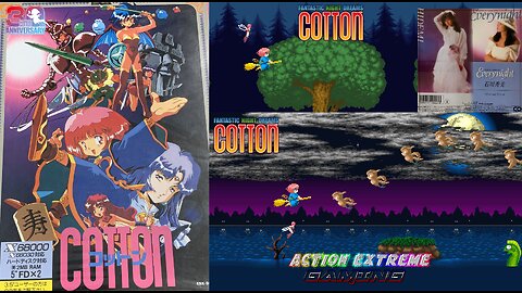 Cotton Fantastic Night Dreams Sharp x68000 Version Gameplay + Turbo Grafx CD Version Soundtrack + 80's Jpop Music)
