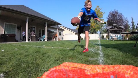 Nampa family creates backyard football field during COVID-19 quarantine