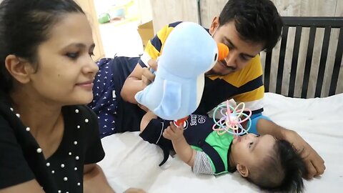 Engaging activities for 4 months old baby | Touches different objects under supervision of adults