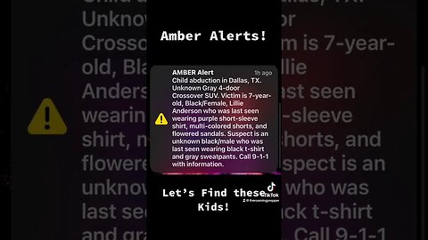 Amber alerts from Texas. Stay alert. #humantrafficking #theroamingprepper #prepper
