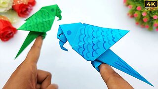 Origami Parrot / How to Make Paper Things / Paper Parrot / Easy Paper Crafts