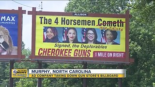 Ad company taking down gun store billboard