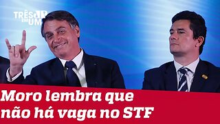 Jair Bolsonaro diz que indicaria Sergio Moro para a próxima vaga do STF