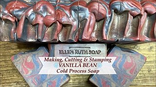 How To Make ❄️ VANILLA BEAN ❄️ Cold Process Goat Milk Soap w/ Hanger Swirl | Ellen Ruth Soap