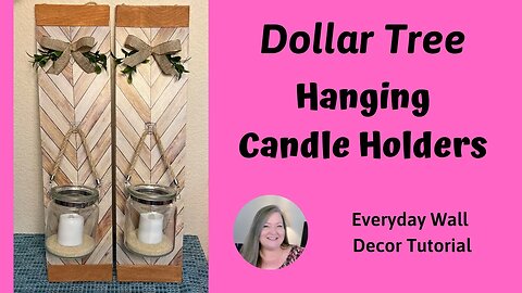 Hanging Candle Holders ~ Dollar Tree Wall Decor DIY ~ Pair of Wall Hanging Candle Holders Tutorial