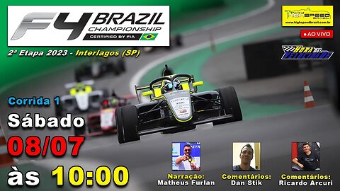 🔴 FÓRMULA 4 BRAZILIAN CHAMPIONSHIP | Corrida 1 | 2ª Etapa 2023 | Interlagos (SP) | Ao Vivo