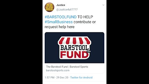 #BARSTOOLFUND TO HELP OR GET HELP FOR SMALL BUSINESSES