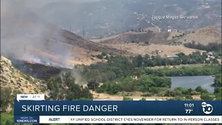 San Diego skirts fire danger
