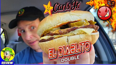Carl's Jr.® EL DIABLITO DOUBLE Review ⭐🥵✌️🔥🍔 A Mini EL DIABLO BURGER?! 🤔 Peep THIS Out! 🕵️‍♂️