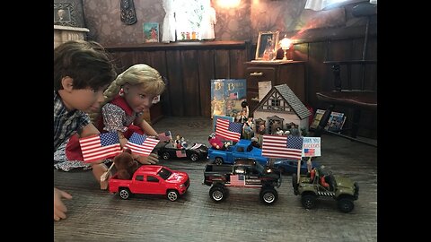 The Dolls Toy Truck and Car Convoy USA - Part 1