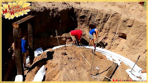 Electrical, Moisture Barrier & Dirt Chute | Underground Earthbag Building | Weekly Peek Ep41