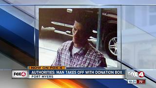 Man accused of stealing donation box