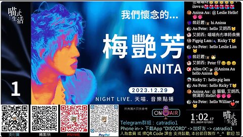 1🎵 我們懷念的...梅艷芳ANITA🟡天喵音樂點播｜live｜音樂推介. 輕鬆. 傾計. 聽歌.偷閒. ｜主持及製作：天喵 @喵式生活RADIO｜香港粵語節目