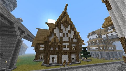 Minecraft: large Medieval Tavern Tutorial [part 107 season 1]