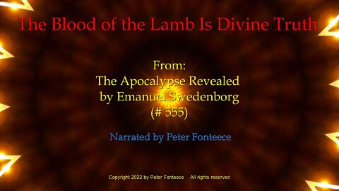 The Blood of the Lamb Is Divine Truth