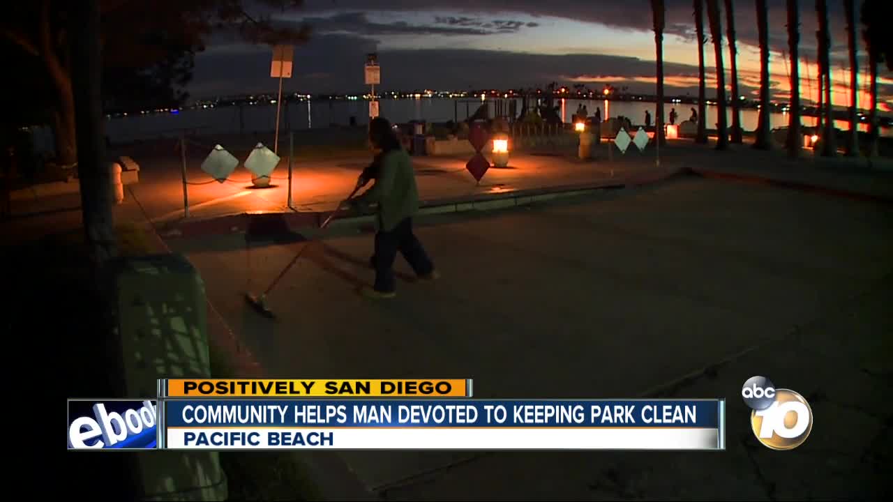 Community helps man devoted to keeping park clean