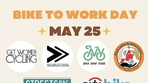 Bike to work Day Foley Square Streets PAC/RESTLER/Osse/Hudson/Hanif/TransAlt 5/25/23 #biketoworkday