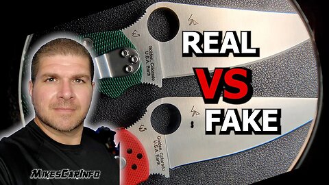 Spyderco Real Vs Fake Knife - Para Military 2 - Para 3 / Counterfeit Copy Chinese China