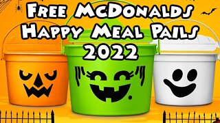 Free McDonalds Happy Meal Halloween Pails Boo Buckets 2022