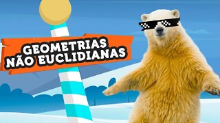 O problema do Urso: Geometrias Não Euclidianas #shorts