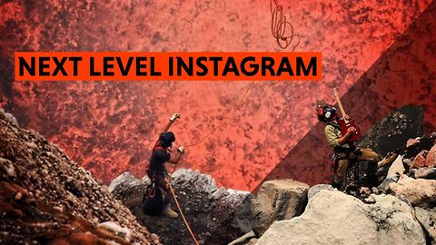 Climb over lava to get a great shot? Sure, why not