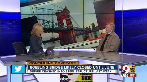 Roebling Bridge likely closed until June