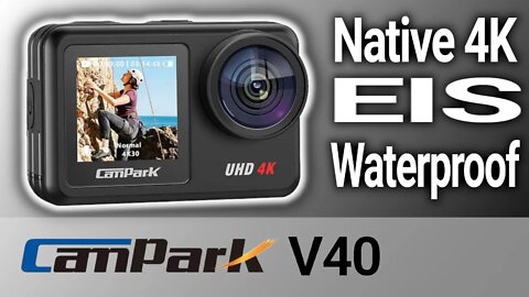Campark V40: Native 4K, Dual LCD, EIS Stabilization, Low Light Test, Unboxing, Setup