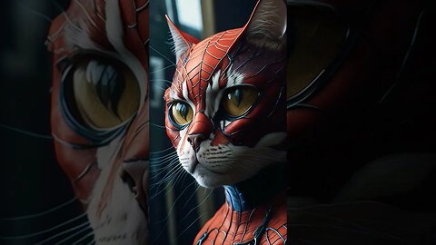 Cute Cat as Spider-Man #shorts