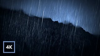 HEAVY RAIN in Mountains to Sleep Well. Rain for Insomnia, Study, Stress Reduction for 12 Hours