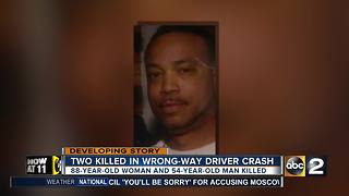 Two killed in wrong way driver crash