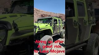 Airing up after a great ride to Lake Mojave #shorts #defiantjeep