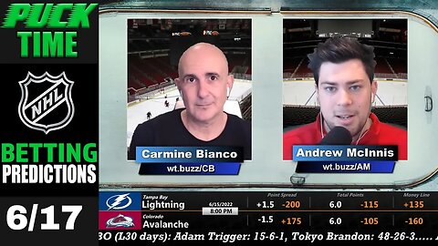 Stanley Cup Finals | Avalanche vs Lightning Game 2 Prediction and Odds | Puck Time June 17