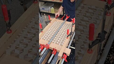 Woodworking Glue-Up: 3D Cube Pattern Cutting Boards #shortsvideo #short #shorts #shortvideo #wood