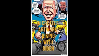 AI Creates Artwork: Comic Strips, Biking With Biden