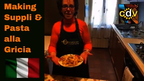 Italian Cooking Lesson: Suppli (Part 2) plus Pasta alla Gricia