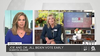 Dr. Jill Biden speaks with WPTV anchor Kelley Dunn