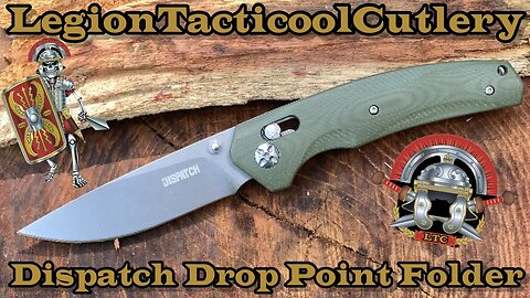 Dispatch Knives Drop Point Folder with Axis Lock.