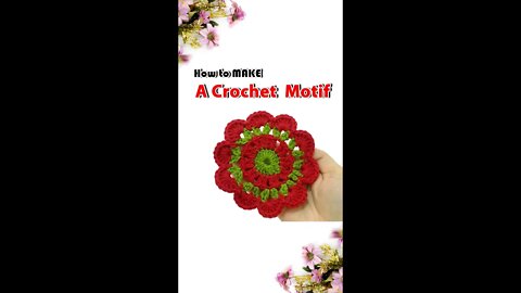 How To Crochet Round Motif #shorts