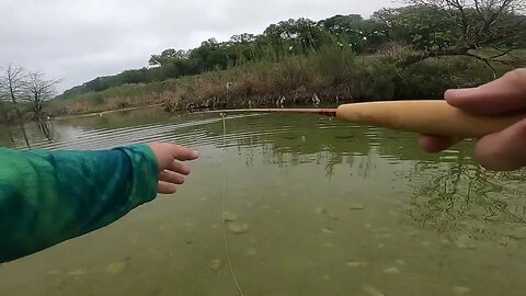 Fishing with a 3wt Headwaters Bamboo Fly Rod #viral #fishing #flyfishing #bass #flytying #panfishing