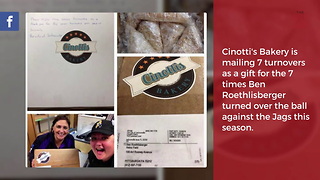 Jacksonville Bakery Sends Ben Roethlisberger 7 Turnovers For His 7 Turnovers Vs. Jaguars